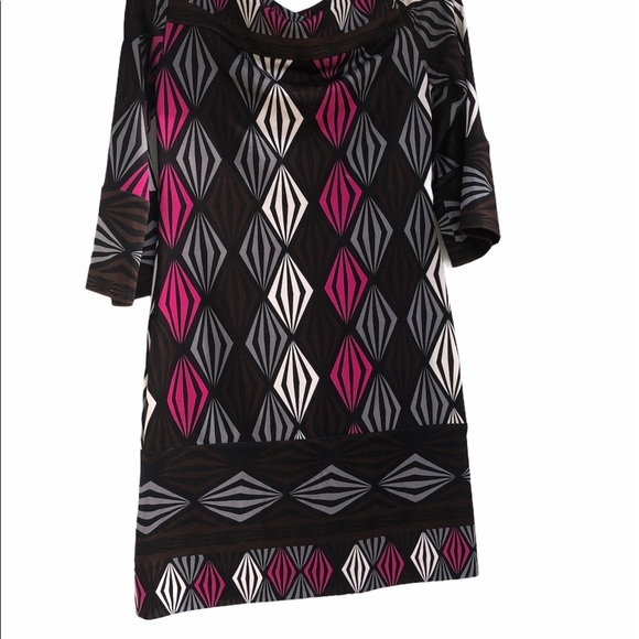 DVF size 0 vintage silk retro print shift dress - Picture 7 of 11